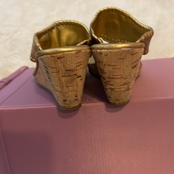 Jack Rogers Marbella Cork Wedge Sandal, Gold